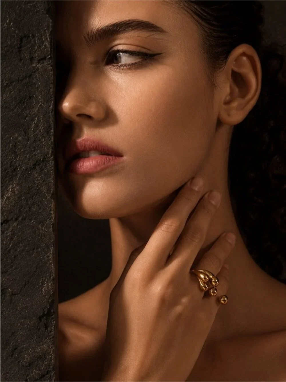 Anthropologie shiny gold